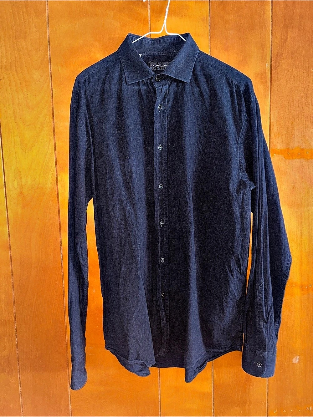 Ralph Lauren Long Sleeve Button Down Shirt in Blue